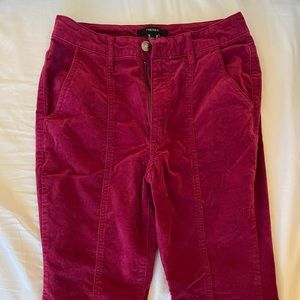 Velvet fuscia pants